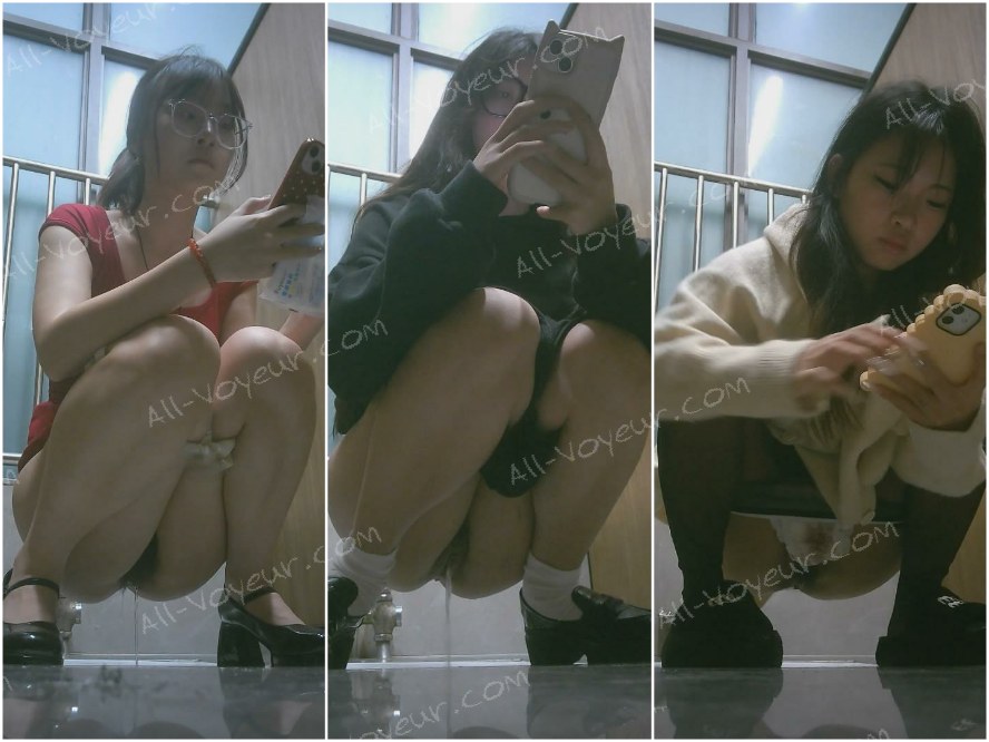 四月流出新系列❤️大神潜入高级写字楼厕拍全景女神们上厕所气质眼镜妹的小肥逼（10）