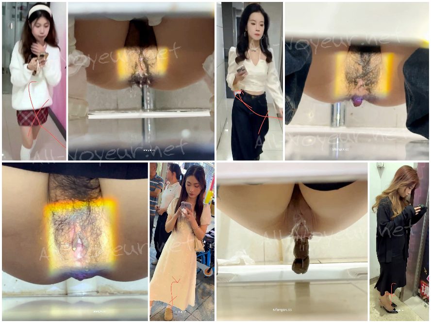 【トイレ盗撮】強引な撮影と照明 — スマホの鮮明なピントがマンコとアナルを丸出しに