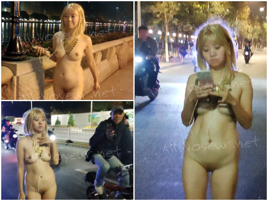 【ティンティン】――広州中心街の若き女性――が、白昼堂々の街頭で全裸の「パフォーマンスアート」を敢行。笑い、談笑し、腰とヒップを揺らしながら練り歩くその姿に、居合わせた人々はただただ呆然とした。