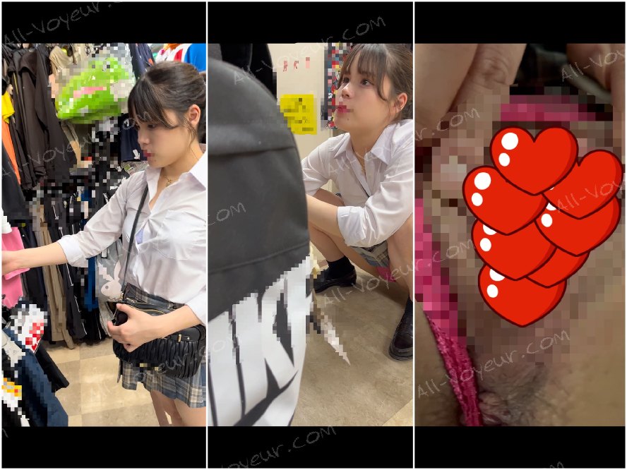 激カワ激エロ青チェJ○を盗撮したらブラチラと広げたマ○コ出ちゃってた…