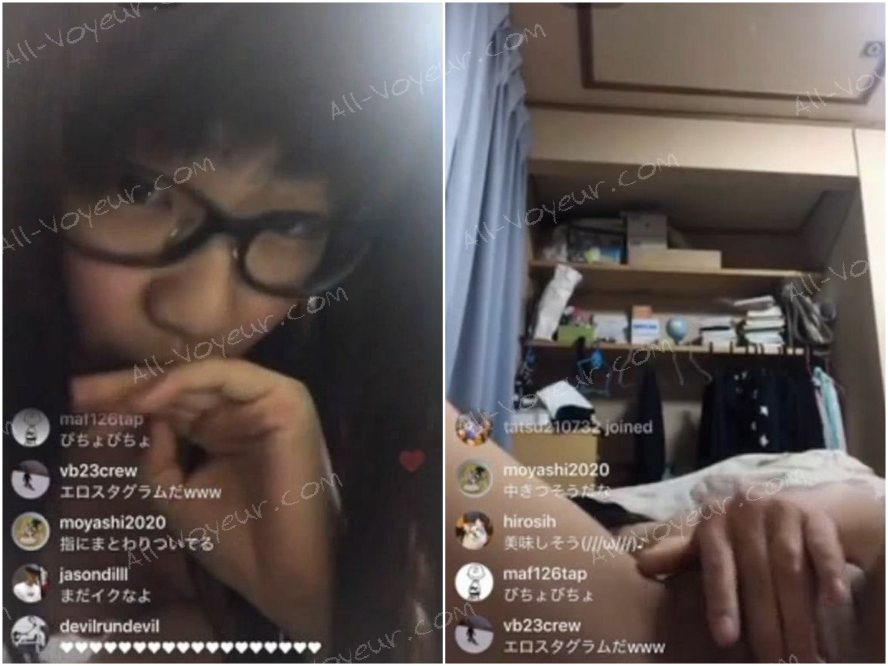 「あーやば・・・きもち・・・」現役Kちゃんがイン●タライブで本気オナを配信