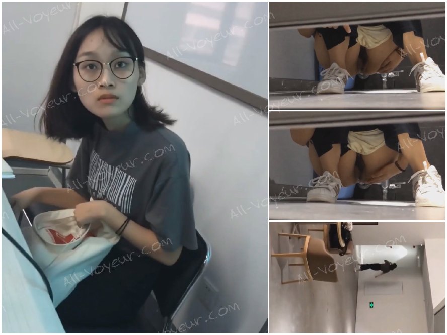大学の教室に潜入したトイレ盗撮の常習犯による、6月の最新映像。道を聞くふりをして美女に話しかけ、彼女の後についてトイレに入り、密かに撮影したものです（高画質・透かしなし）。