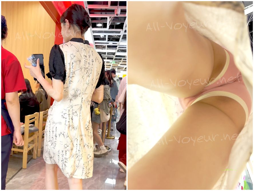 【KFC】白いミニスカートと白いストッキング姿の女子高生コスプレイヤーが、自信満々に兄弟たちにポーズを披露【あるウェブサイトからのオリジナル版】