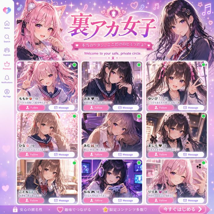 裏アカ女子