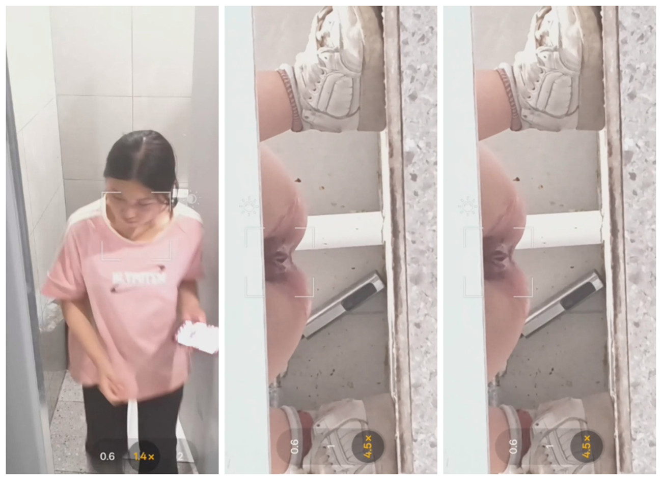 5月に新たに流出したトイレ写真の達人❤️ 女子大学のトイレに潜入し、複数の女子学生が排尿する様子を密かに撮影。写真にはピンクのTシャツを着た少女の毛のない外陰部が写っている。