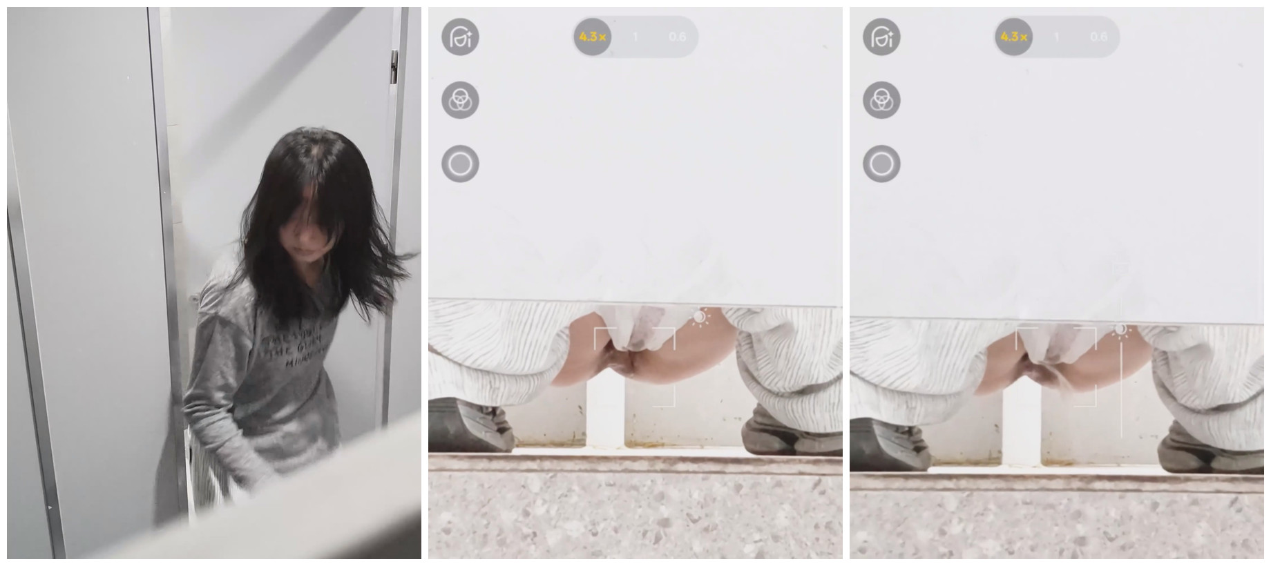 5月に新たに流出したトイレ写真の達人❤️ 女子大学のトイレに潜入し、複数の女子学生が排尿する様子を密かに撮影。写真にはピンクのTシャツを着た少女の毛のない外陰部が写っている。