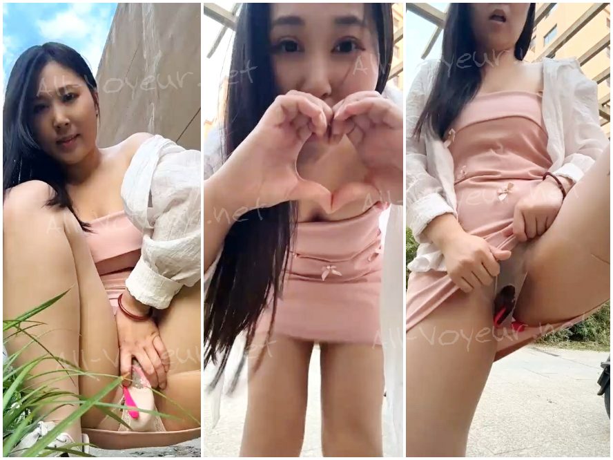 屋外で大胆に自慰行為をする熟女！工事現場や道路脇で潮吹き！【あるアパートからのオリジナルバージョン】