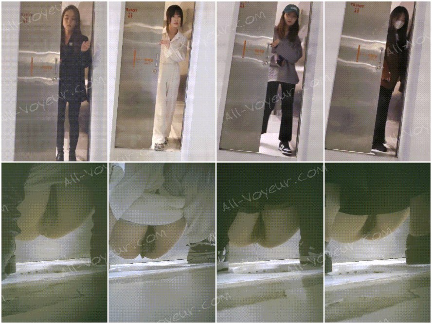 オフィスビルのトイレで撮影された女性社員の隠し撮りパノラマ映像 ❤️