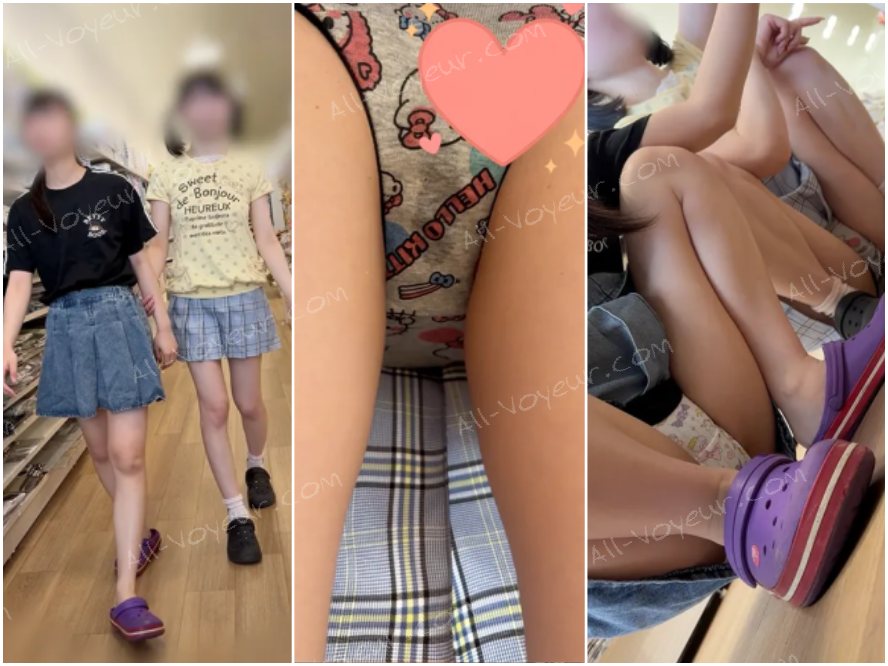 【30日まで９８０円！】危険！高学年女子のゆるゆるスカートの中身を拝見・・・プリケツすぎる！