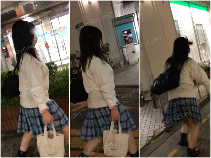 【放課後の眺め157】ムチムチボディのＪＫの巨乳を追いかけて！