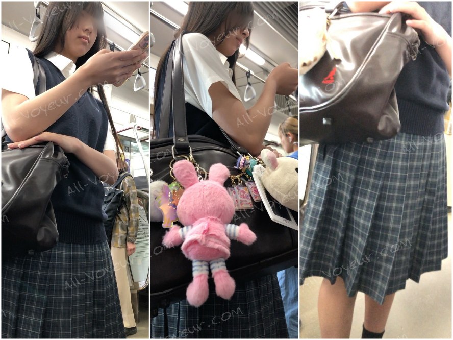 【放課後の眺め159】スタイル抜群の清楚系美少女ＪＫを下から観察！！