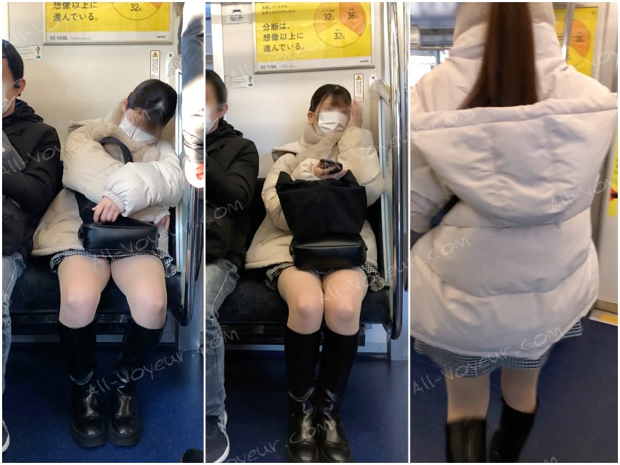 【正面からの眺め12】ロングブーツにミニスカのＪＤを正面から！