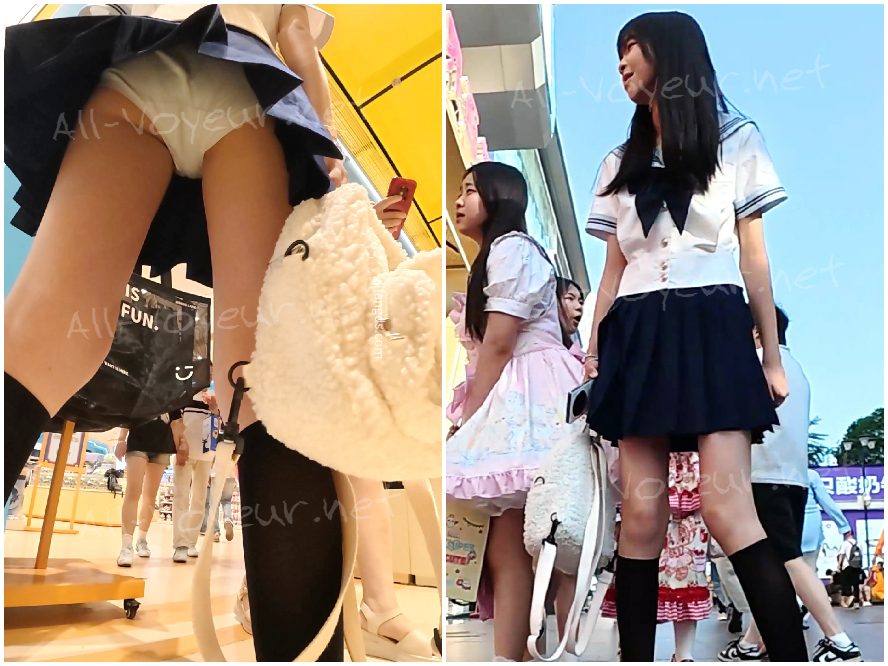 231 - かわいい女子高生、茶色の背中スリット入りボディコントップ、セクシーな太もも、青灰色のタイトな下着