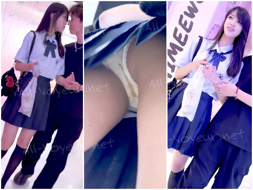 [KFC] 脂ぎった男が女子学生を抱き上げ、壁に押し付け、女子学生は控えめなふりをして「変だわ」と言う。