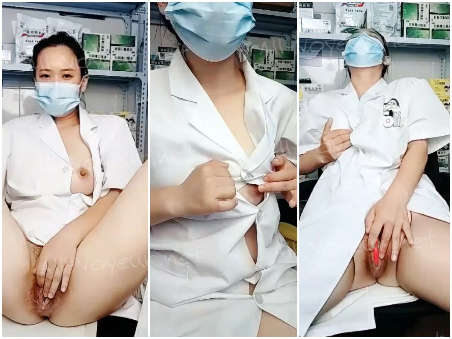 【台湾】病院薬局！チラ見せ：巨乳と大きな尻、振動と突き上げ、信じられないほどの快感10