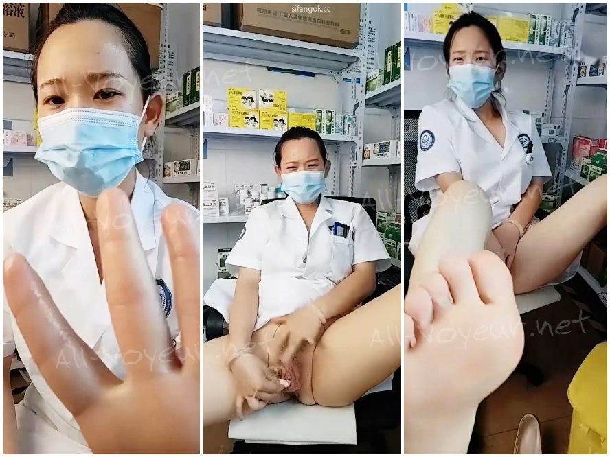 病院の薬局～！チラ見せ～巨乳とデカ尻～振動する弾むボール～信じられないほど気持ちいい～9