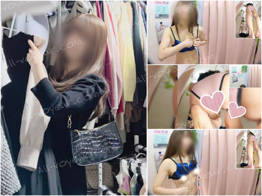 スタイル抜群スレンダーお姉さんの食い込んだパンティと浮き出たまん筋　僕のお店の試着室633