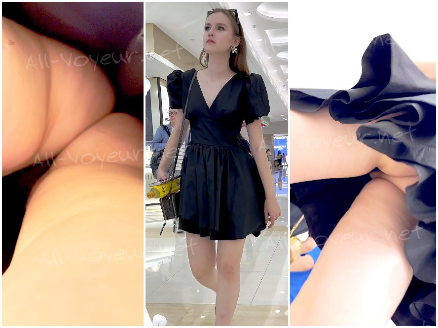 留学生とそのボーイフレンドは買い物に出かけた。彼女は長いスカートの下に、確かにセクシーなキャミソールを着ていた。