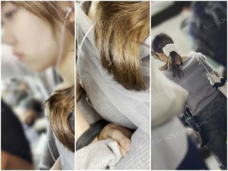 街の風景４９　お顔パーツはっきりな美人ＪＤが好きなだけ美顔とおっぱいを撮らせてくれて勃起しながら接写♡